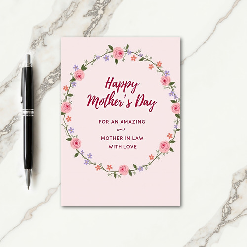Sweet Mother In Law Day Roses Card