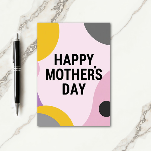 Sweet Mothers Day Abstract Art Card