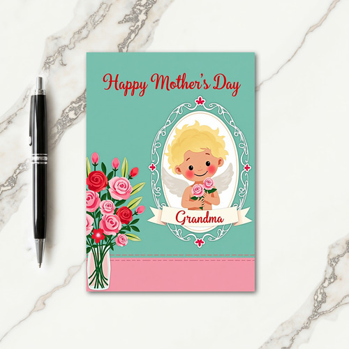 Sweet Mothers Day Angel Card