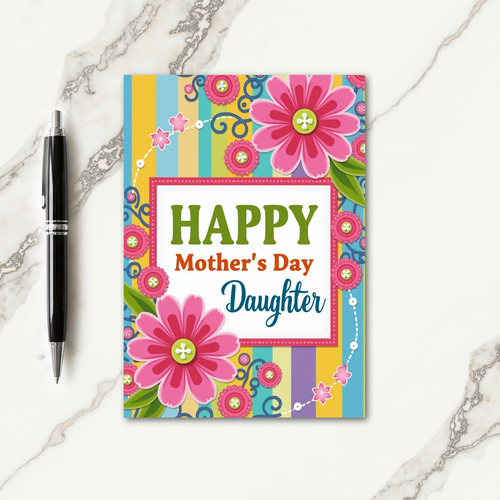 Sweet Mothers Day Art Daughter Card