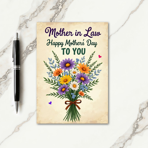 Sweet Mothers Day Art Flowers Card