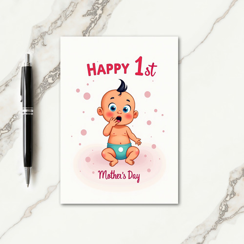 Sweet Mothers Day Baby Art Card