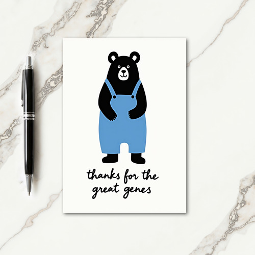 Sweet Mothers Day Bear Genes Card