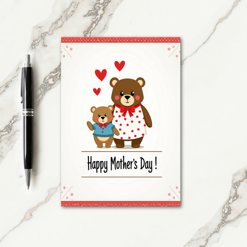 Sweet Mothers Day Bears Card