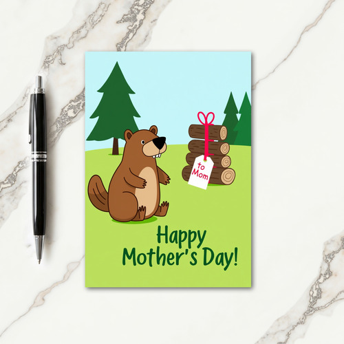 Sweet Mothers Day Beaver Gift Card
