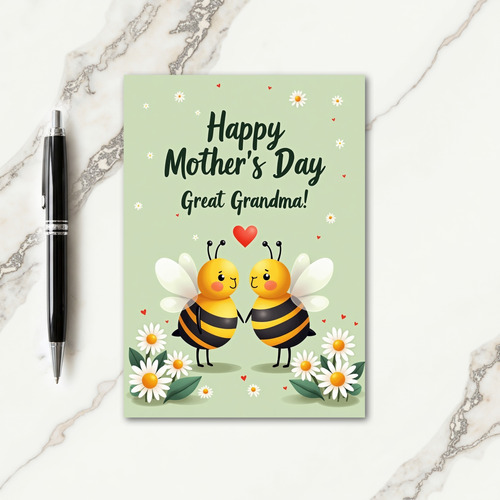 Sweet Mothers Day Bees Card