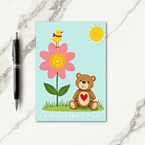 Sweet Mothers Day Bird Blossom Card