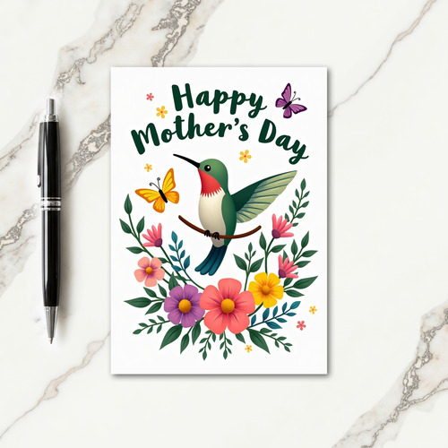 Sweet Mothers Day Bird Branch Card