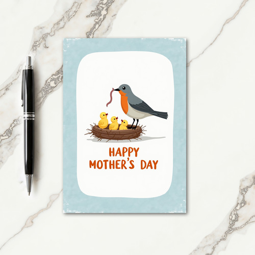 Sweet Mothers Day Bird Nest Card