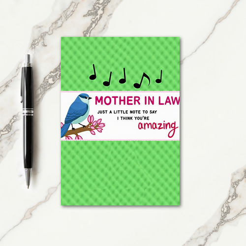 Sweet Mothers Day Bird On Branch Card