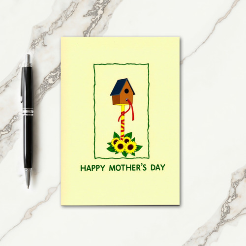 Sweet Mothers Day Birdhouse Card