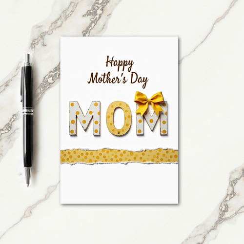 Sweet Mothers Day Block Letter Card