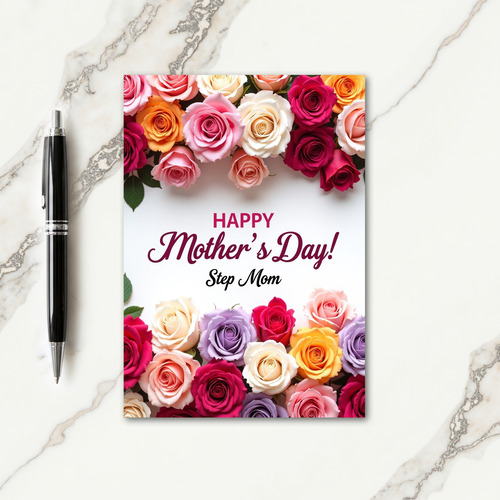Sweet Mothers Day Bloom Border Card