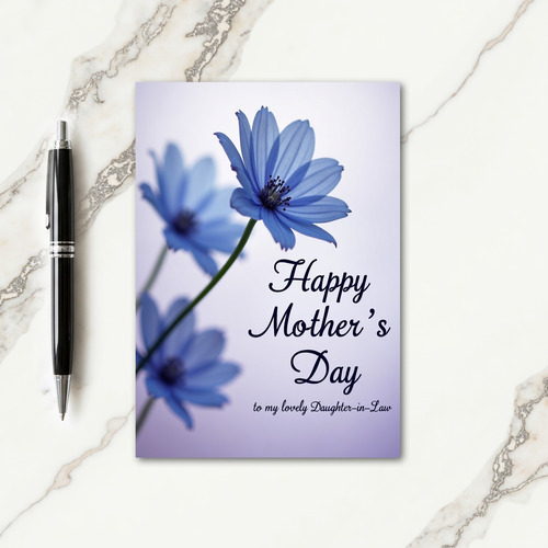 Sweet Mothers Day Blue Blossom Card