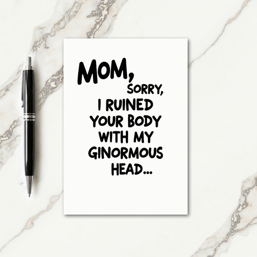 Sweet Mothers Day Body Ruined Card