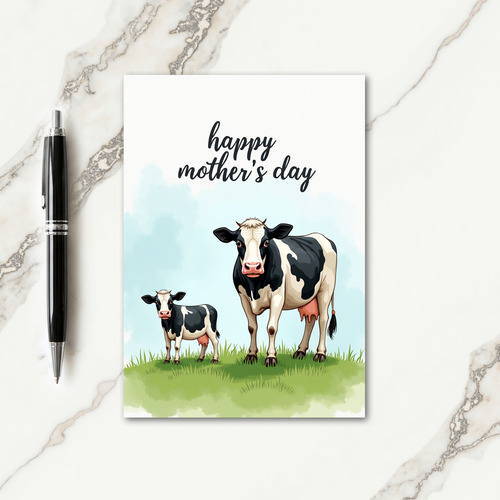 Sweet Mothers Day Bovine Card