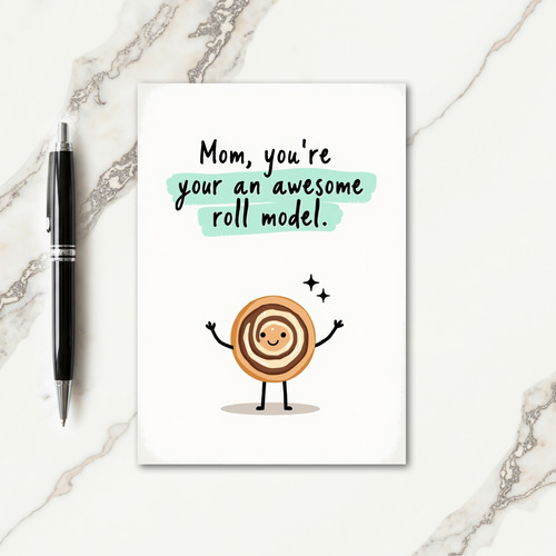 Sweet Mothers Day Bun Illustration Card