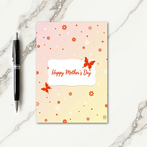 Sweet Mothers Day Butterfly Card