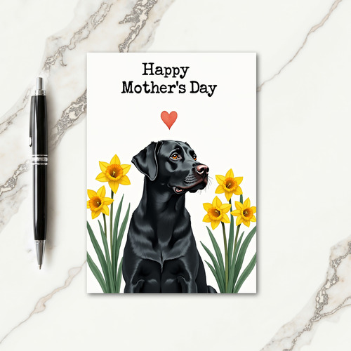 Sweet Mothers Day Canine Art Card