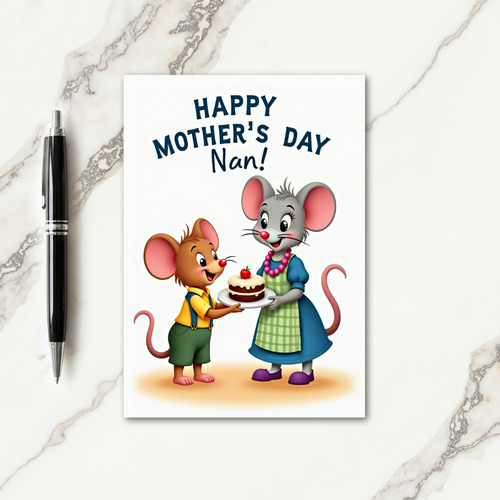 Sweet Mothers Day Chocolate Cake Card