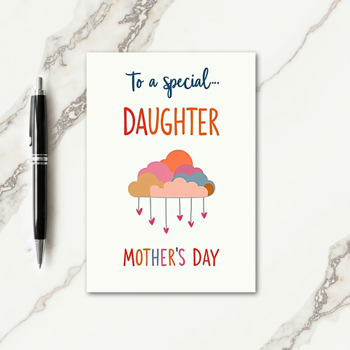 Sweet Mothers Day Cloud Hearts Card