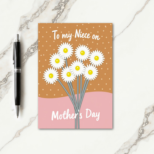 Sweet Mothers Day Daisy Card Design