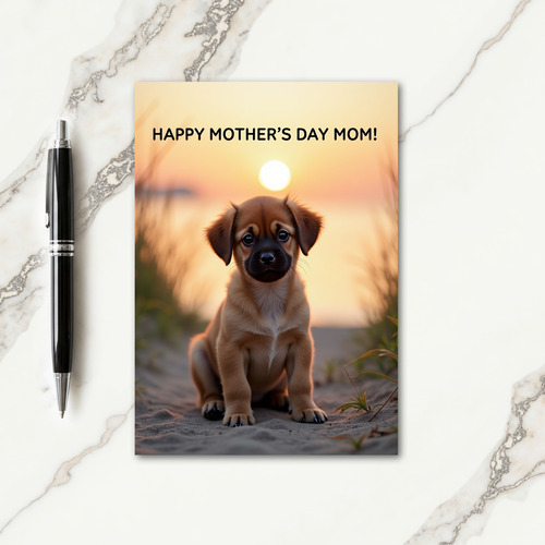Sweet Mothers Day Dog Scene Card