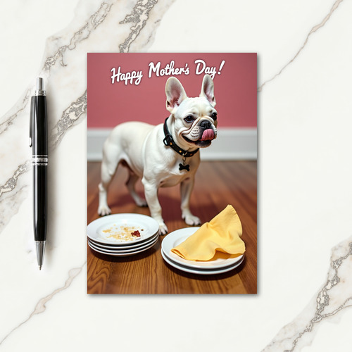 Sweet Mothers Day Doggy Dinner Card