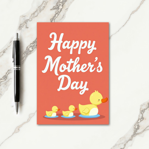 Sweet Mothers Day Duck Family Card