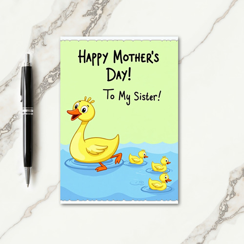 Sweet Mothers Day Duckling Card