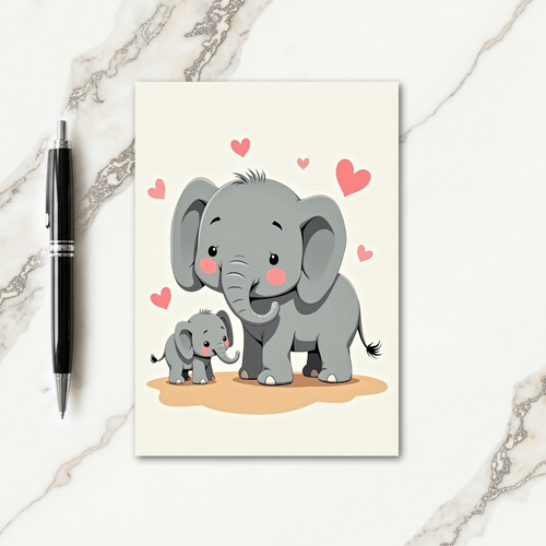 Sweet Mothers Day Elephant Card