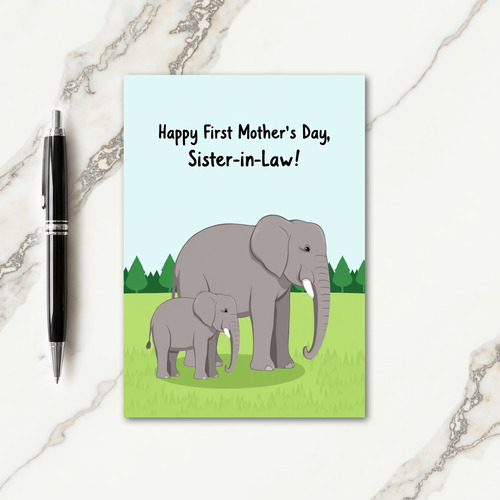 Sweet Mothers Day Elephants Card
