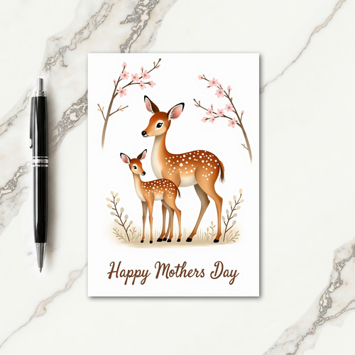 Sweet Mothers Day Fawn Card