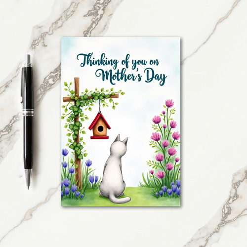 Sweet Mothers Day Feline Lawn Card