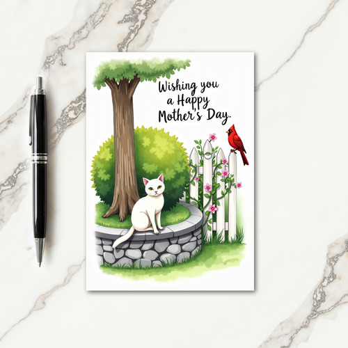 Sweet Mothers Day Feline Scene Card