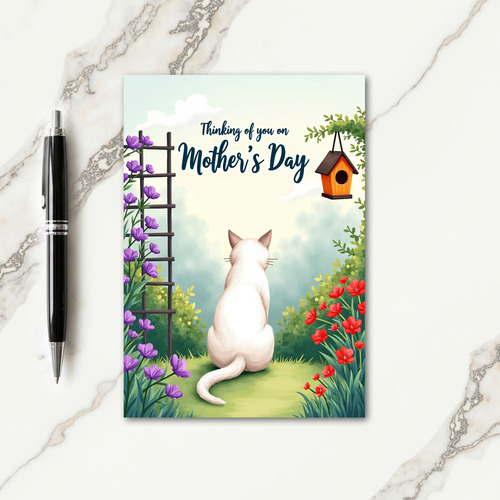Sweet Mothers Day Feline View Card
