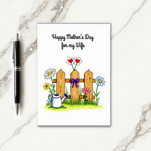 Sweet Mothers Day Fence Art Card