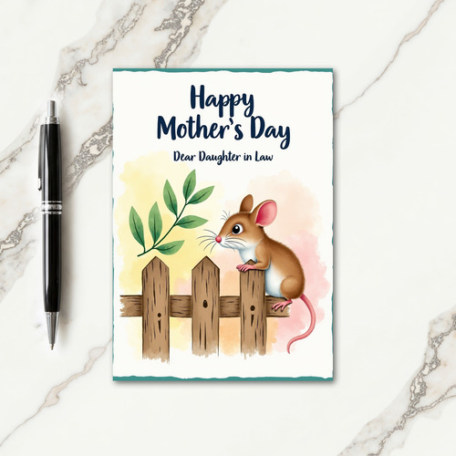 Sweet Mothers Day Fence Card