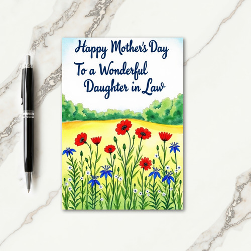 Sweet Mothers Day Field Scene Card
