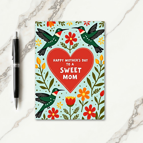 Sweet Mothers Day Floral Art Card