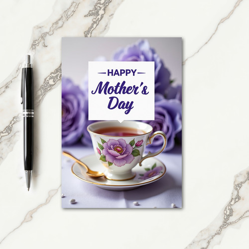 Sweet Mothers Day Floral Cup Card