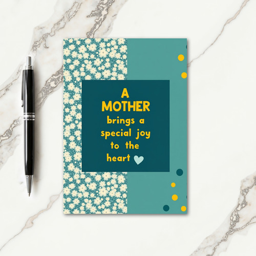 Sweet Mothers Day Floral Design Card