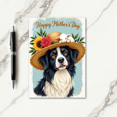 Sweet Mothers Day Floral Hat Card