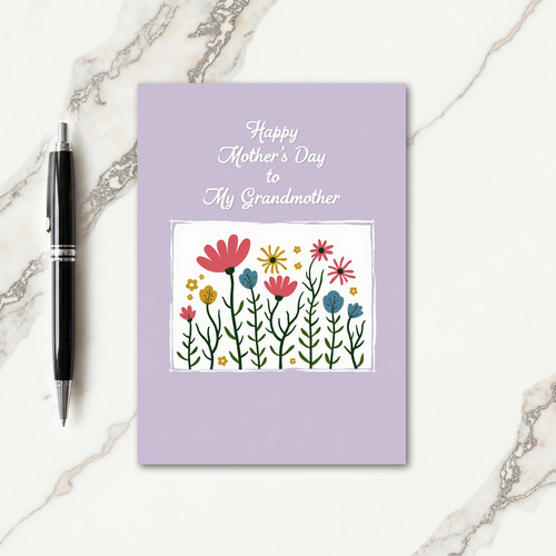 Sweet Mothers Day Floral Scene Card