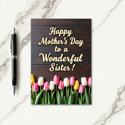 Sweet Mothers Day Floral Sister Card