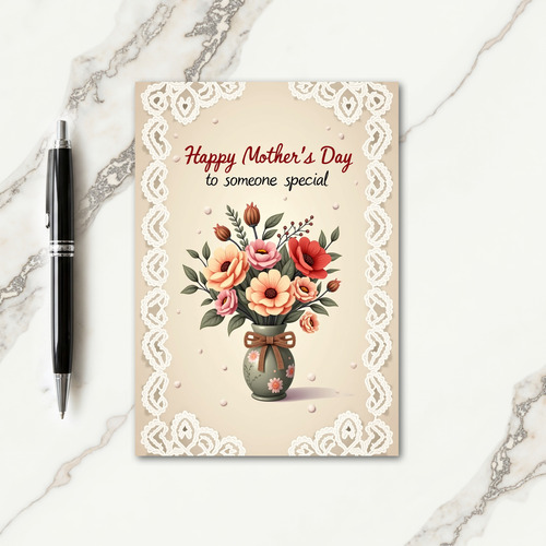 Sweet Mothers Day Flower Art Card