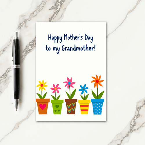 Sweet Mothers Day Flower Pot Card