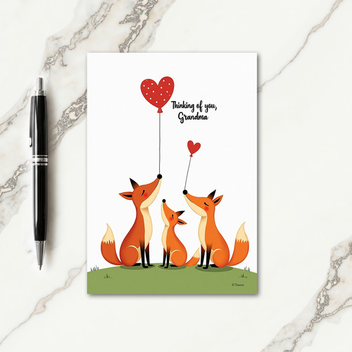 Sweet Mothers Day Fox Card