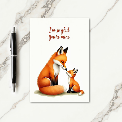 Sweet Mothers Day Fox Hug Card