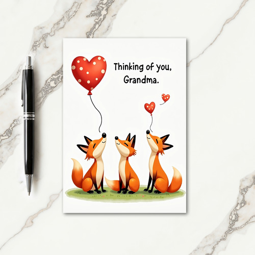 Sweet Mothers Day Foxes Card